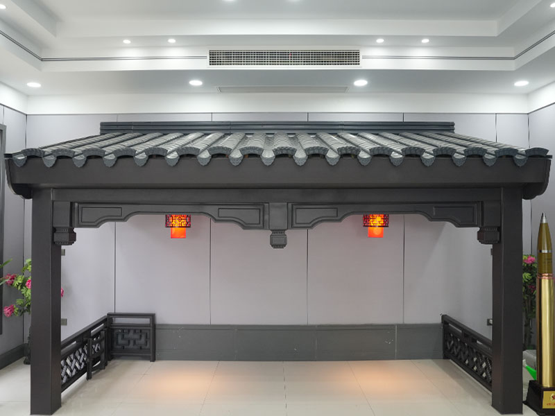 อลูมิเนียมแมงกานีสแมงกานีสสไตล์ฮุ่ยโบราณกระเบื้องหลังคาโลหะอินดิโก้เมทิโก